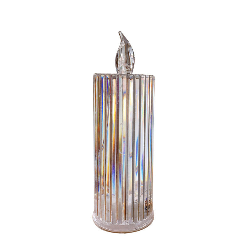 Decorative Crystal LED Flameless Candle Jar Bowlift