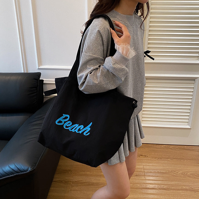 Spacious Canvas Tote Bag Bowlift