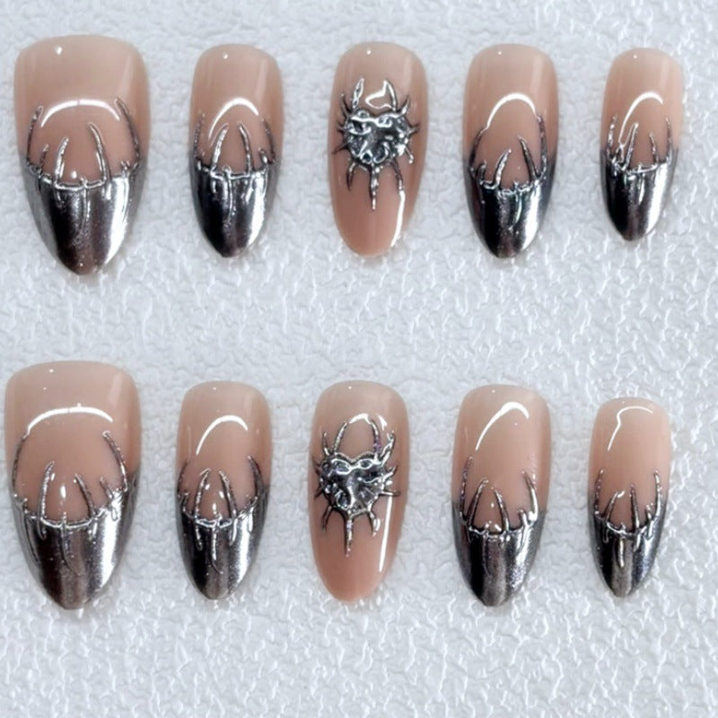 Artificial nails with metallic accents Bowlift