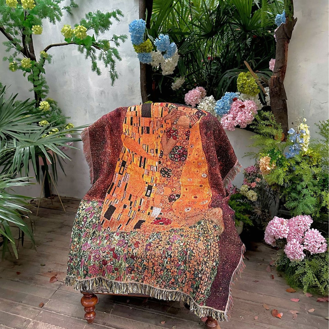 Artistic Woven Tapestry Throw Blanket