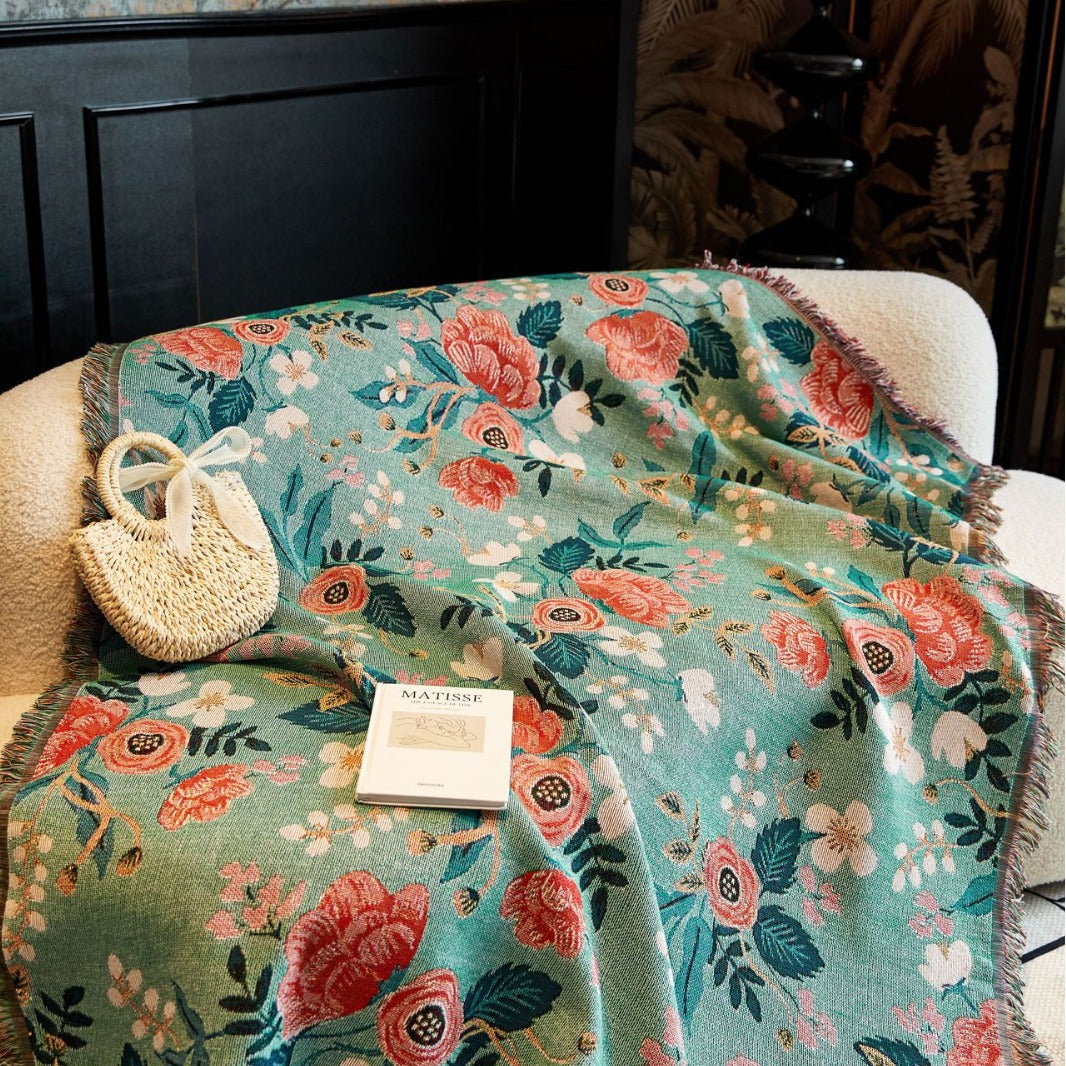 Floral Patterned Throw Blanket