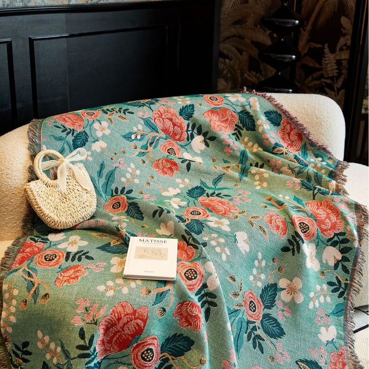 Floral Patterned Throw Blanket