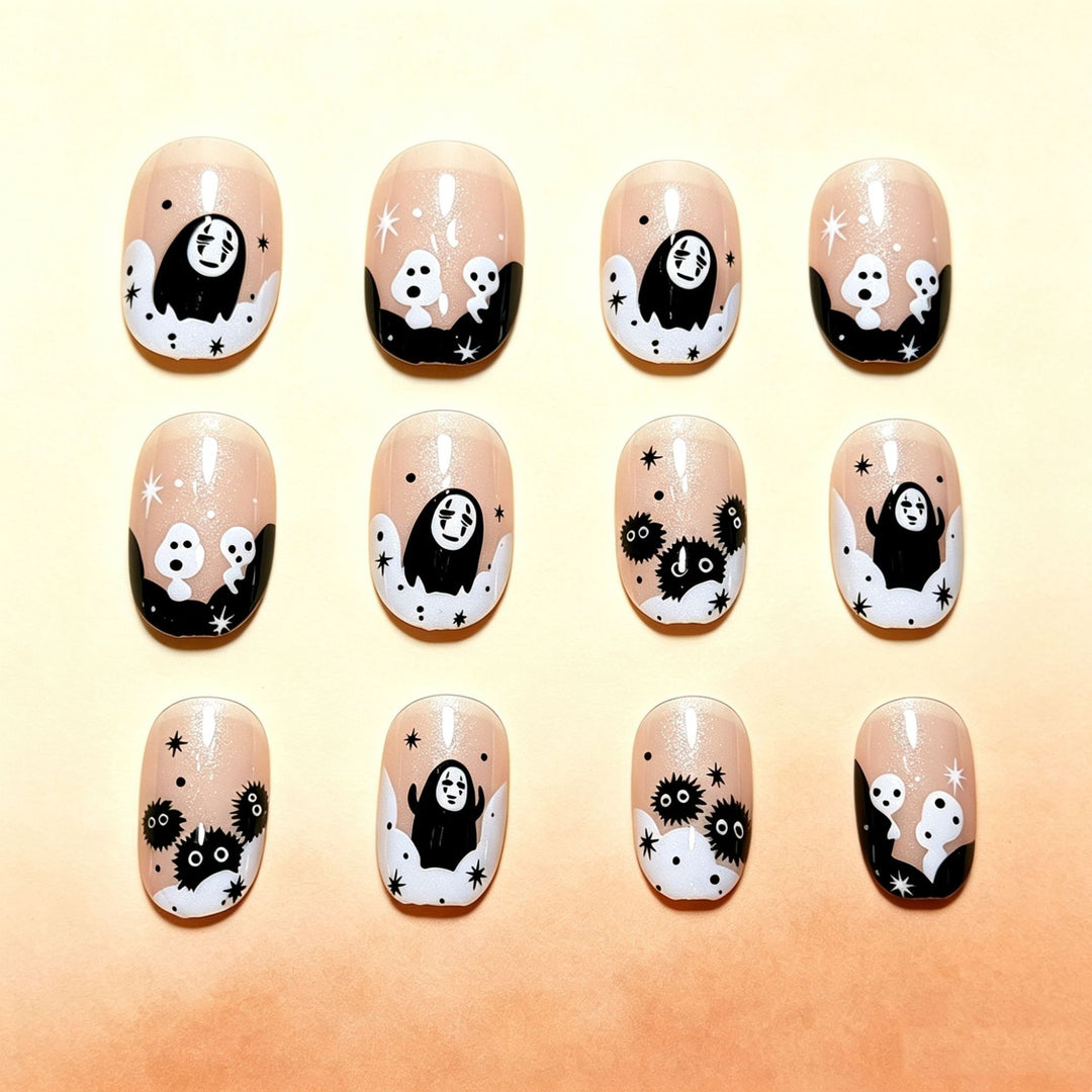 Halloween-Themed Fun Press-On Nail Art Bowlift