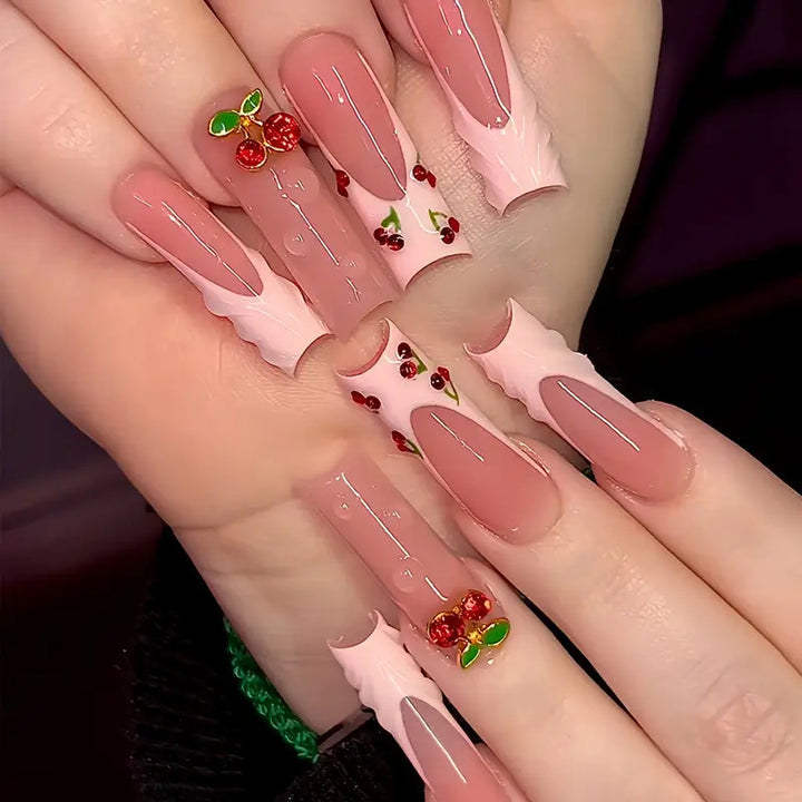 Artistic Cherry Blossom Nail Enhancements Bowlift