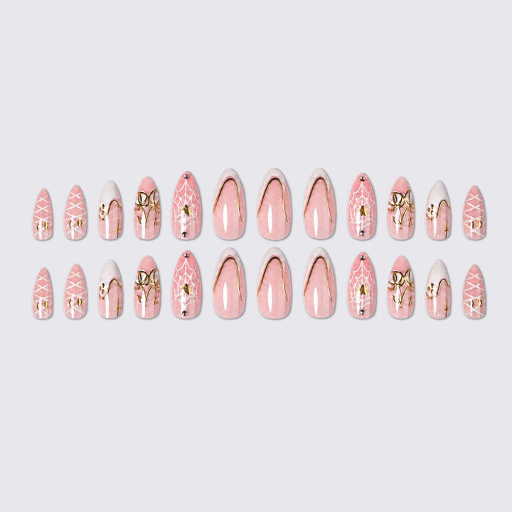 Artistic Halloween Themed Press-On Nail Set Bowlift