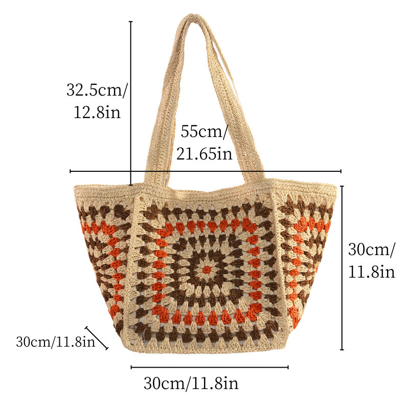 Shoulder bag with unique granny square design Bowlift