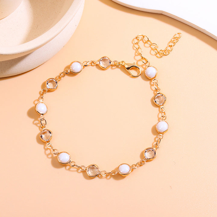Elegant Beaded Charm Anklet Bowlift