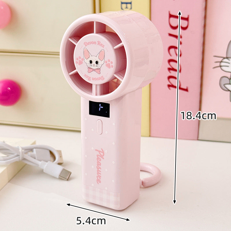 Portable Digital Display Mini Fan Bowlift