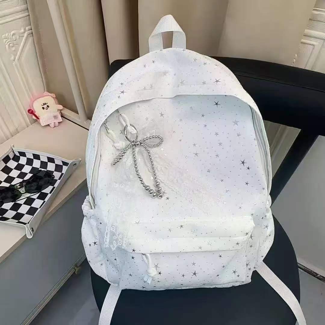 Backpack with Sparkling Star Motif Bowlift