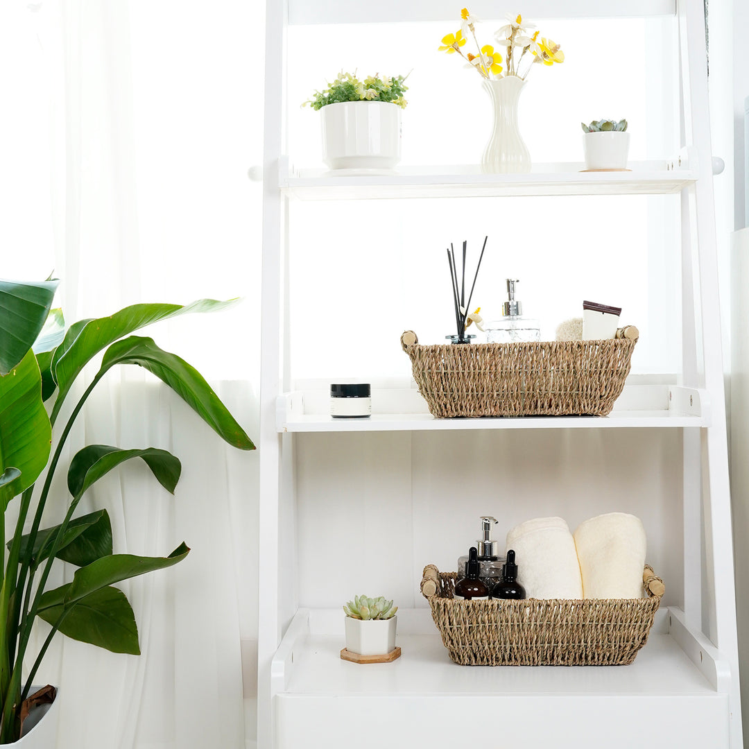 Natural Fiber Storage Basket with Handles Bowlift
