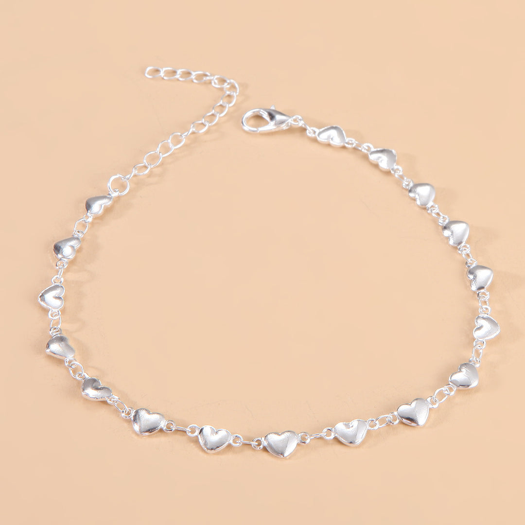 Heart-Inspired Chain Anklet Bowlift