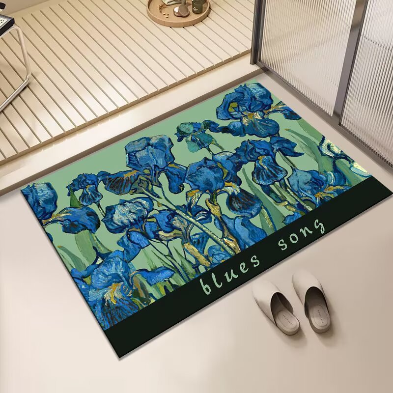 Floral Print Area Mat Bowlift