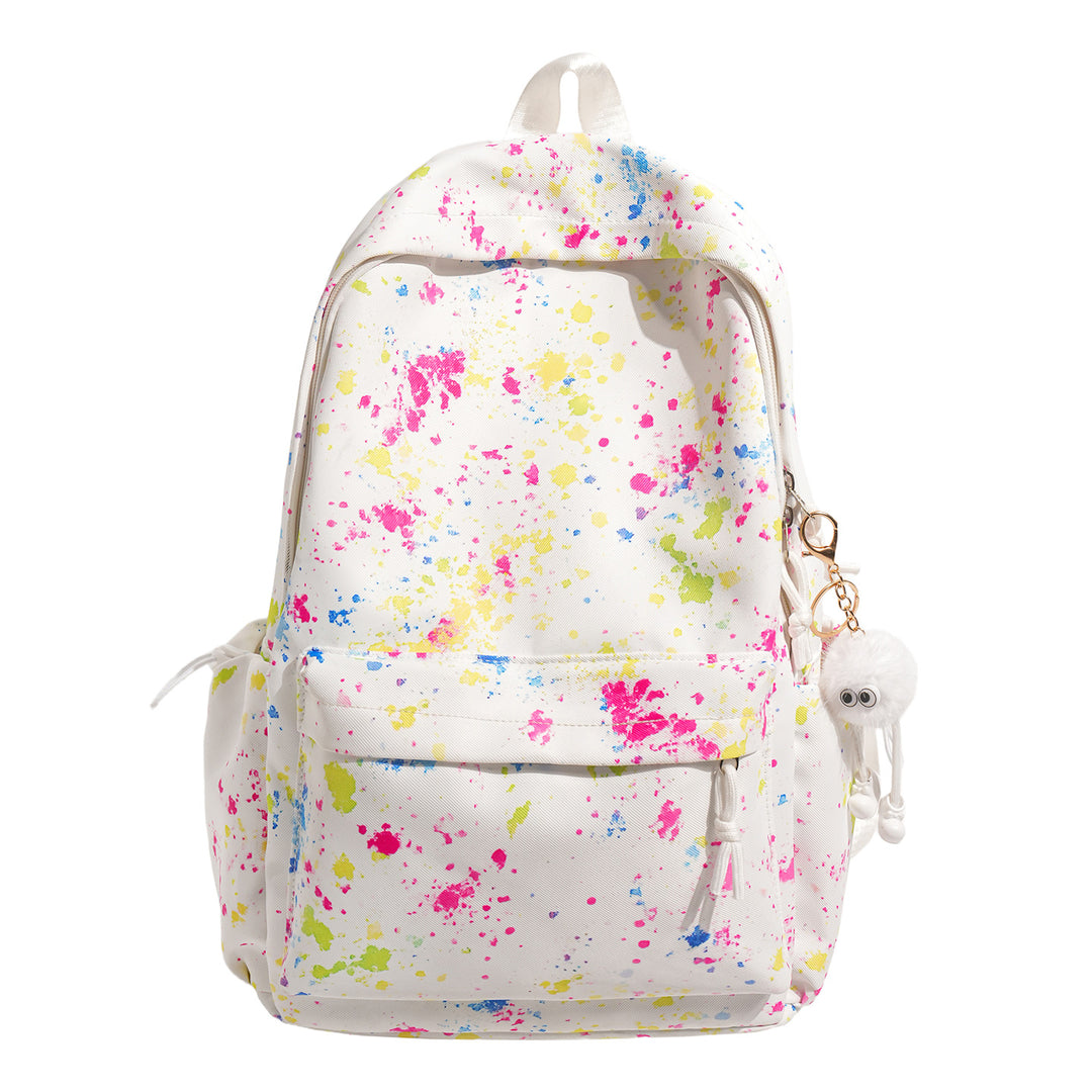 Artistic Splash-Patterned Backpack Bowlift