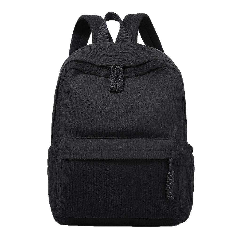 Textured Fabric Multi-Compartment Backpack Bowlift