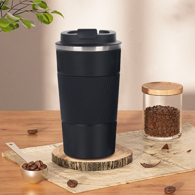 Insulated Stainless Steel Travel Coffee Tumbler with Leakproof Lid and Carry Strap Bowlift