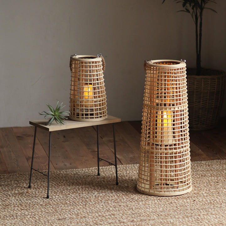 High-quality basket lamp in natural design Bowlift