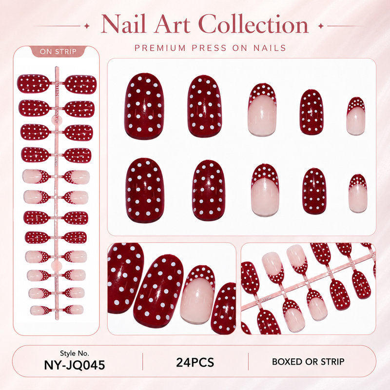 Elegant Press-On Fingernails with DIY Set Bowlift
