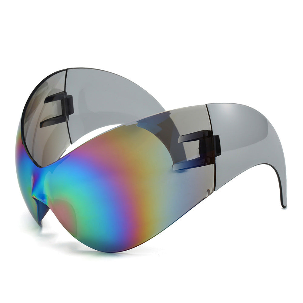 Oversized Futuristic Shield Sunglasses Bowlift