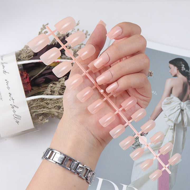 Natural Glossy Press-On Nail Tips Bowlift
