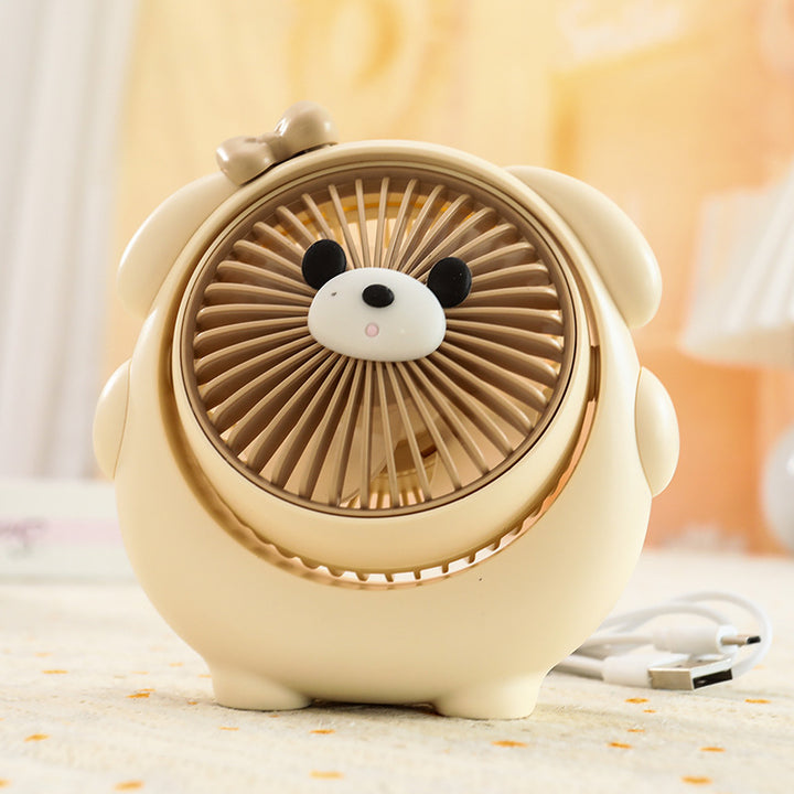 Women's Portable Mini Fan in Playful Animal Design Bowlift
