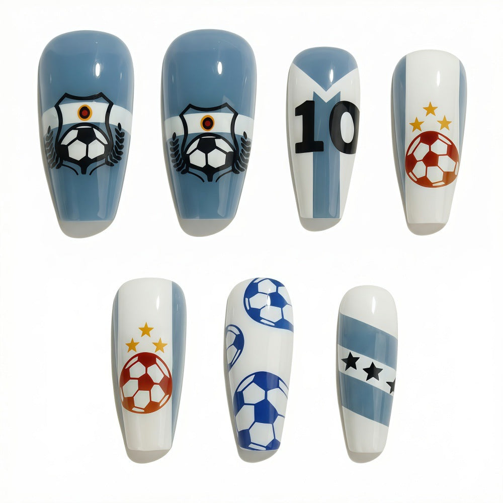 Football motif art nails Bowlift