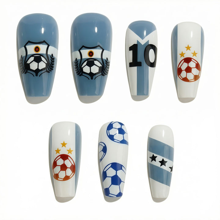 Football motif art nails Bowlift