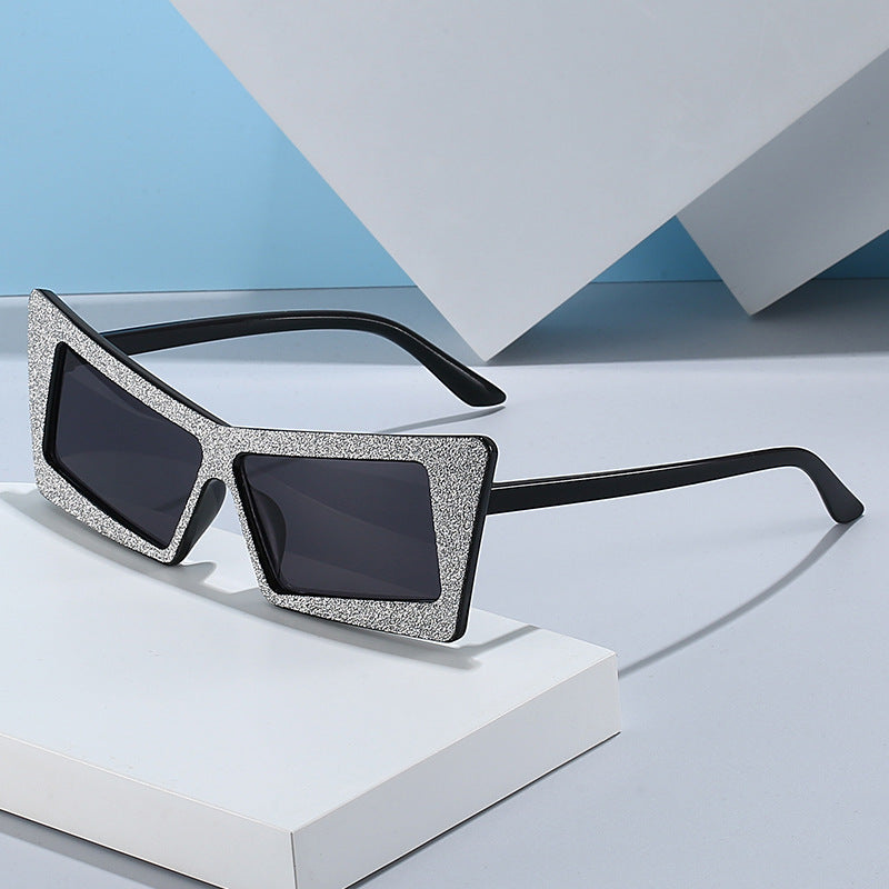 Women's geometric sunglasses with sparkling elements Bowlift