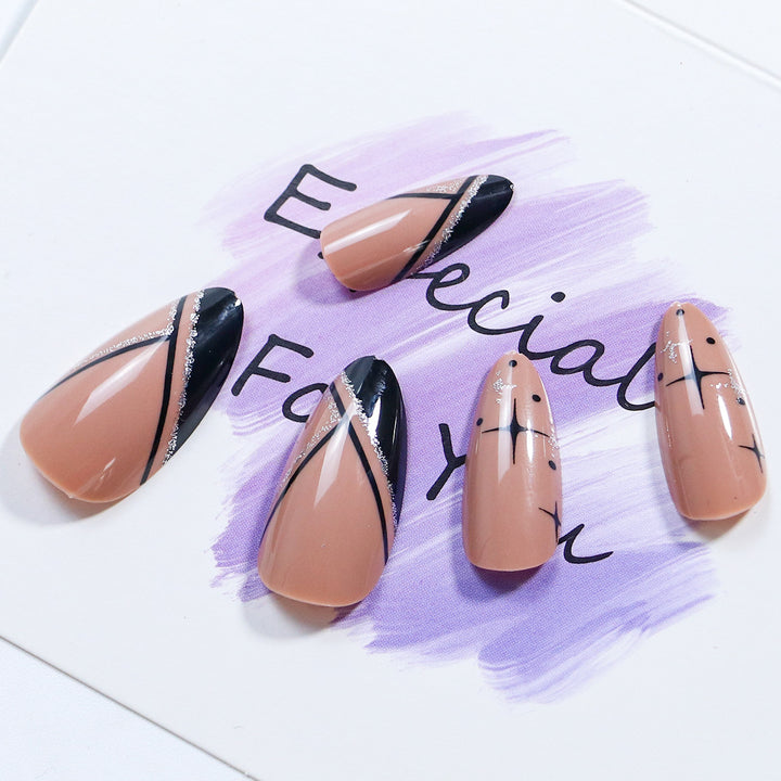 Elegant Press-On Nail Art Design Bowlift