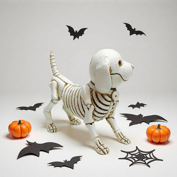 Decorative Dog Skeleton Figurine Bowlift