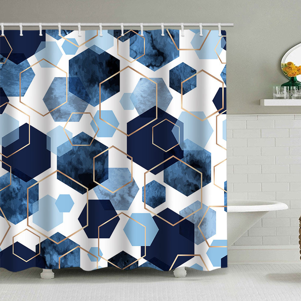 Geometric Motif Shower Curtain Bowlift