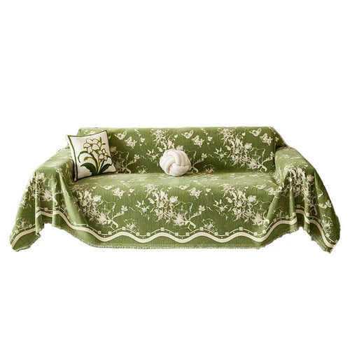 Floral Patterned Decorative Sofa Throw