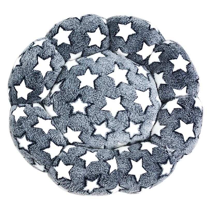 Cozy Night Sky Plush Dog Bed