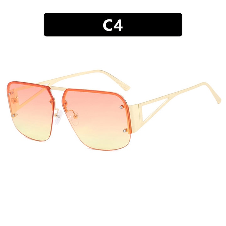 Women’s Futuristic Sunglasses with Square Frame and Mirrored Lenses Bowlift
