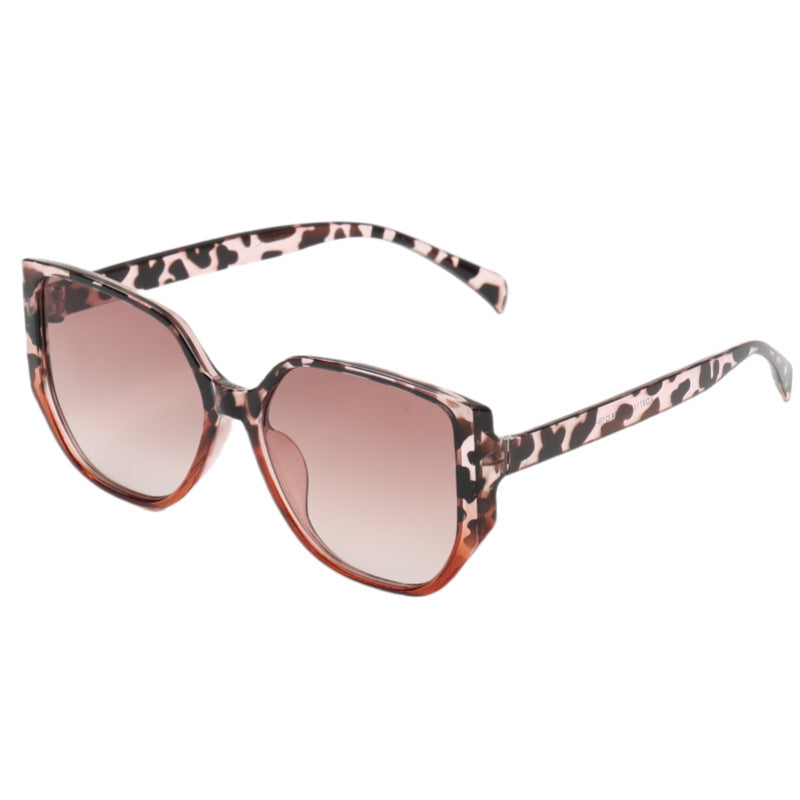 Women's fashionable oversized sunglasses with animal pattern Bowlift