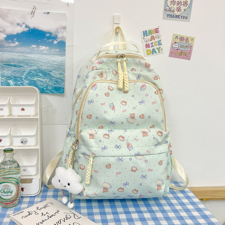 Whimsical Character Print Backpack