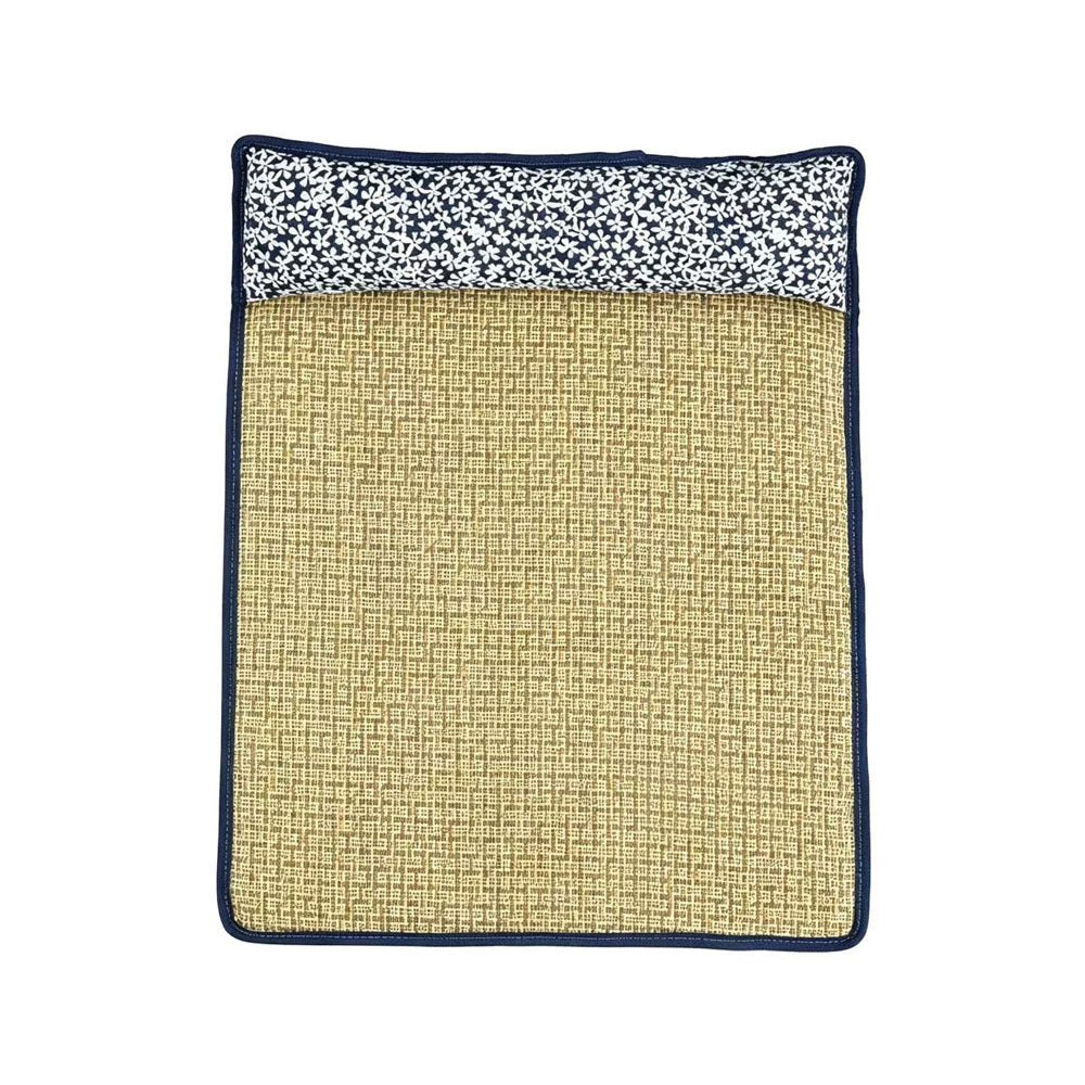 Unisex nan cooling sisal sleeping mat with padded neck pillow for pets Bowlift