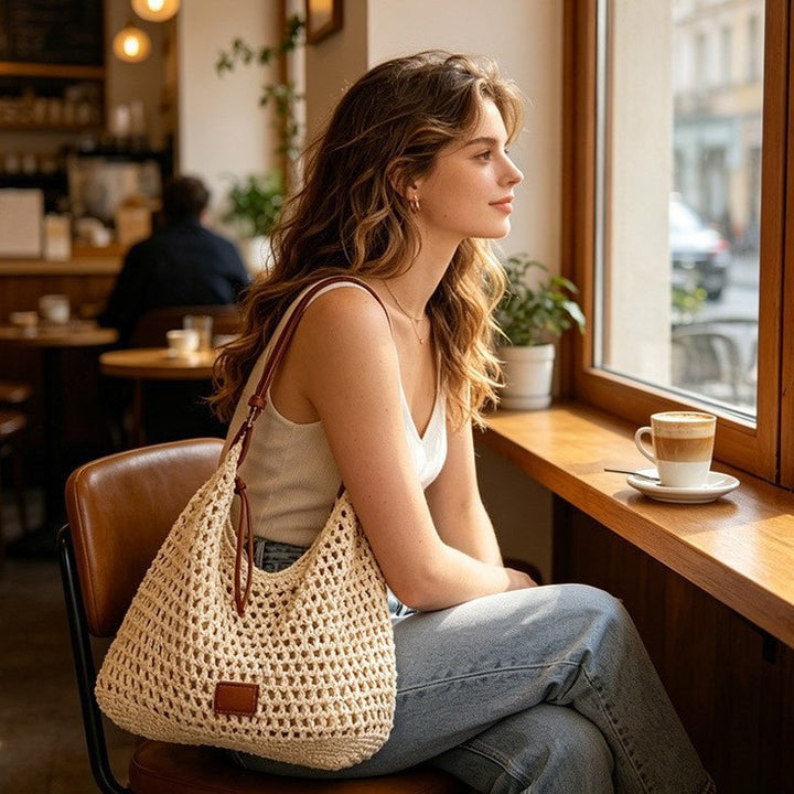 Handmade Crocheted Shoulder Bag Bowlift