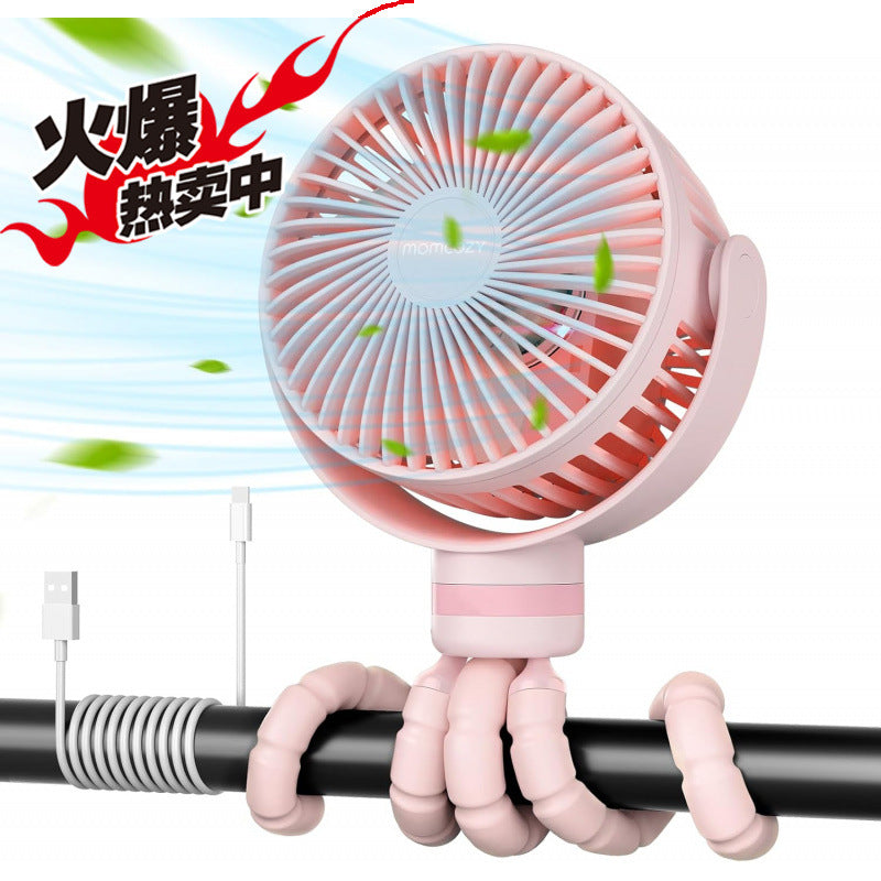 Unisex flexible USB fan with rotatable head and innovative holder Bowlift