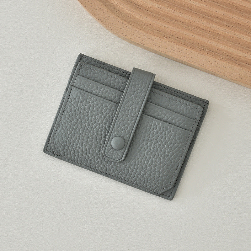Textured Leather Card Holder Bowlift