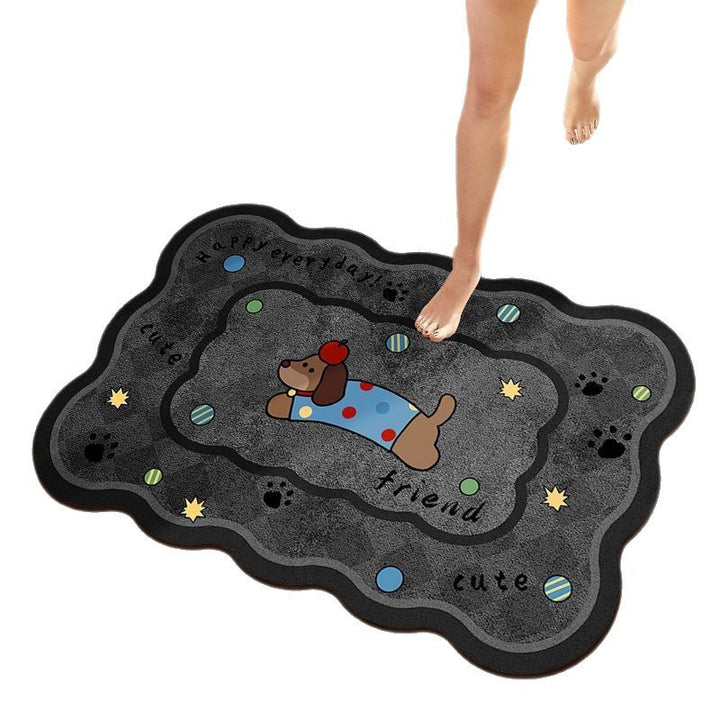 Playful Cat-Themed Bath Mat Bowlift