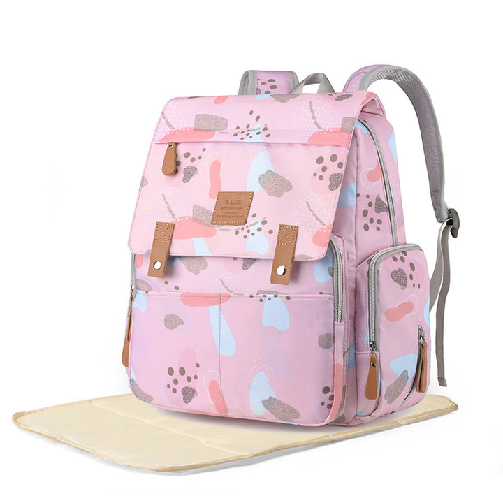 Versatile Floral Print Backpack Bowlift