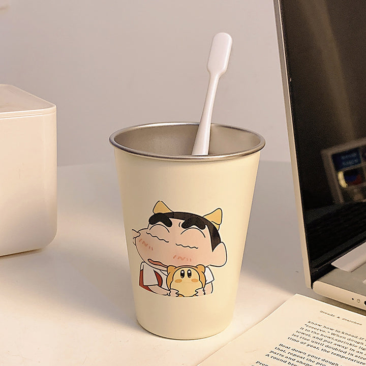 Stainless Steel Toothbrush Holder with Cute Cartoon Design Bowlift