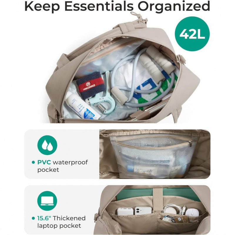 Multifunctional sports bag with integrated compartments for tennis accessories Bowlift