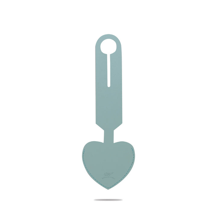 heart-shaped leather luggage tag with adjustable loop Bowlift