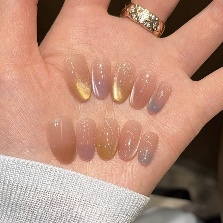 Acrylic Nail Set with Gradient Bowlift