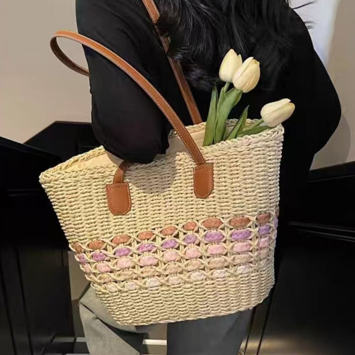Handbag Made of High-Quality Woven Material Bowlift