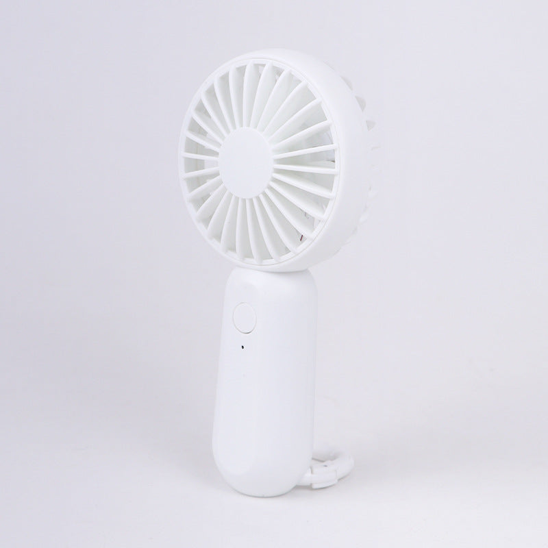 Women's compact portable handheld fan with rechargeable battery and carrying strap Bowlift