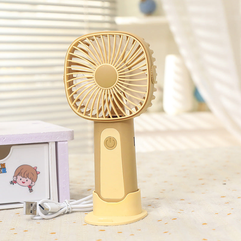 Women's Portable Hand Fan with Adjustable Tilt Angle and USB Connection Bowlift