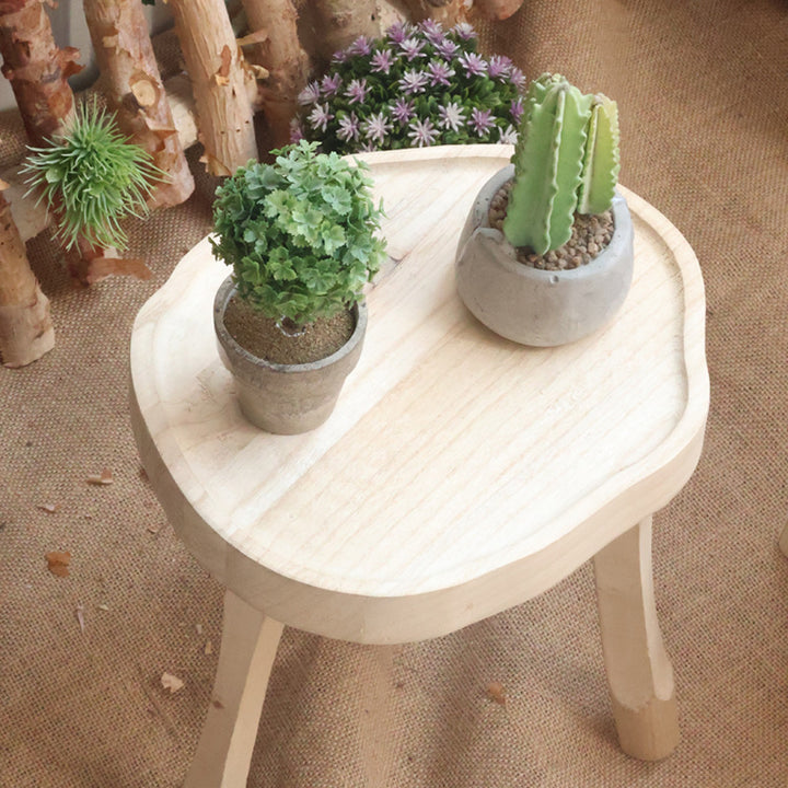 Modern wooden footstool Bowlift
