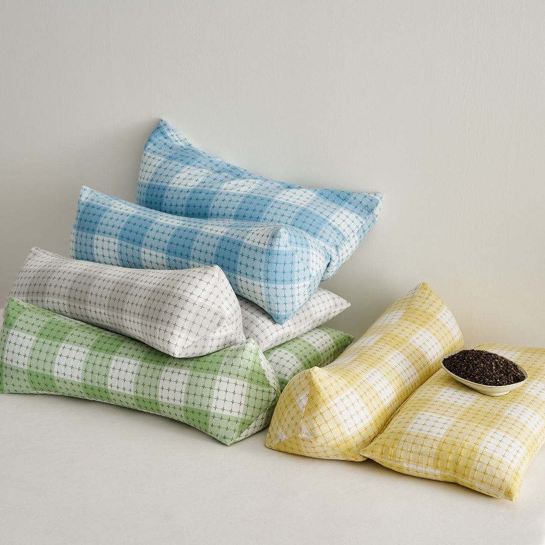 Ergonomic Pillow Set with Creative Grid Design Bowlift
